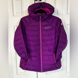 Eddie Bauer First Ascent Stormdown 800 Hooded Down Jacket Women’s S Purple
